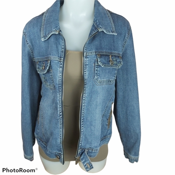 VINTAGE LOIS zip up jeans denim jacket - Picture 1 of 13